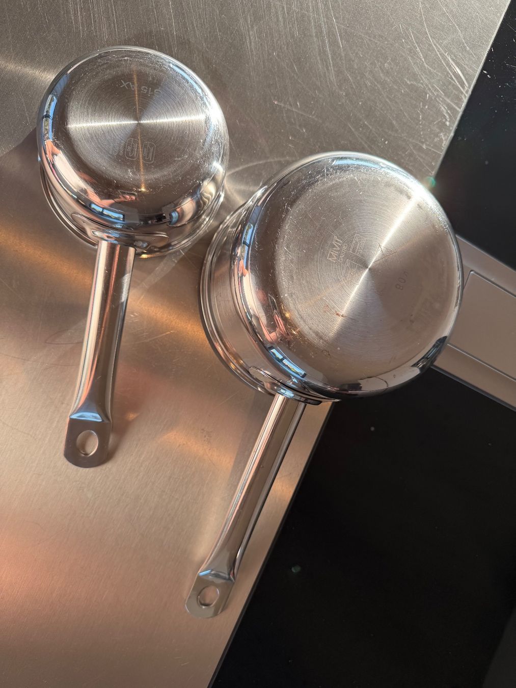 Pentole: 2 Saucenpfannen Edelstahl Migros – Usato da Esslingen venduto da DrBootje 4