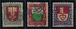 Pro Juventute Serie 1919 Nr. 12-14 gest. SBK50.-