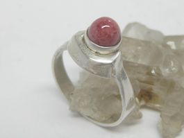 Vintage Silber Ring 925 + MP Rhodochrosit / Gr. 54