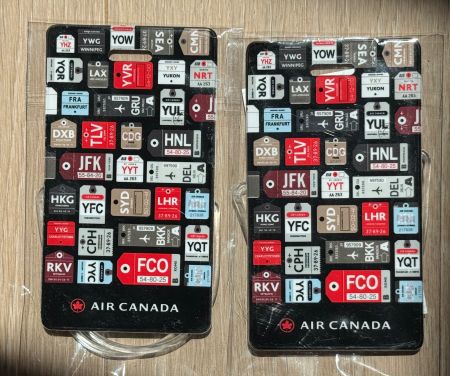 Deux étiquettes bagage - Air Canada - Luggage tags