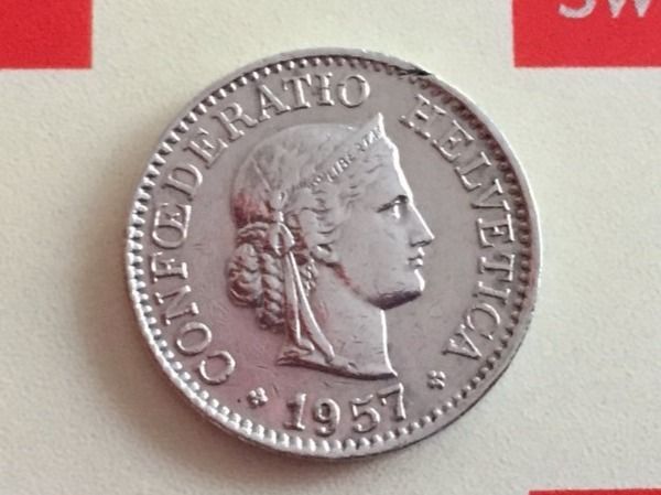 Tutti le monete: 10 Rappen 1957 ss+ – Usato da Elsau venduto da herbybay