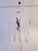 Maglietta YSL Bianca con Logo Grafico - Taglia M - Ottime Co