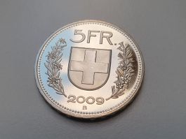 🇨🇭 5 Francs 2009 Stgl - UNC Brilliant from roll