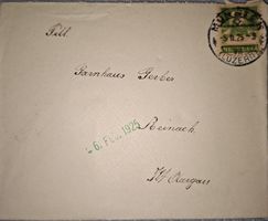 Münster / Reinach Aargau / Grüner Datum Stempel 