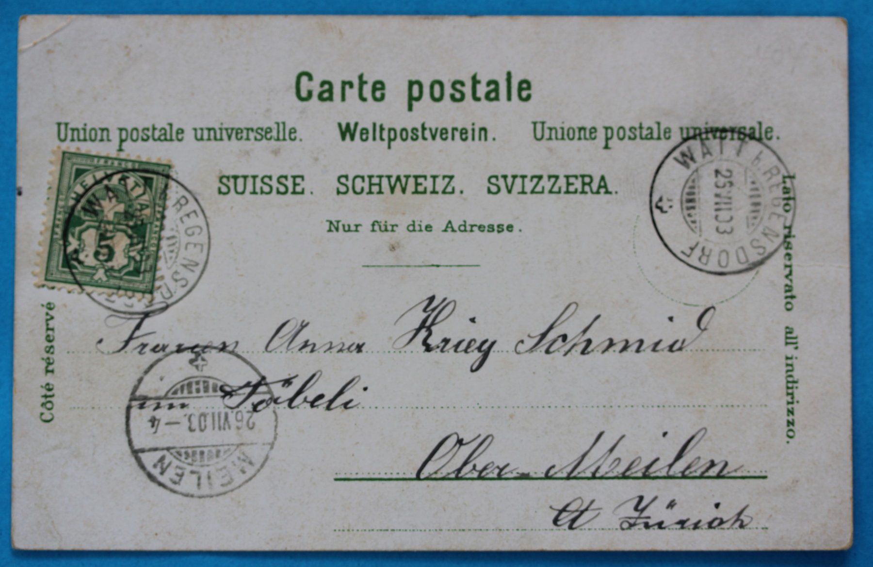 Ansichtskarten: WATT LITHO AK – Gebraucht aus Lotzwil von pirolh 1