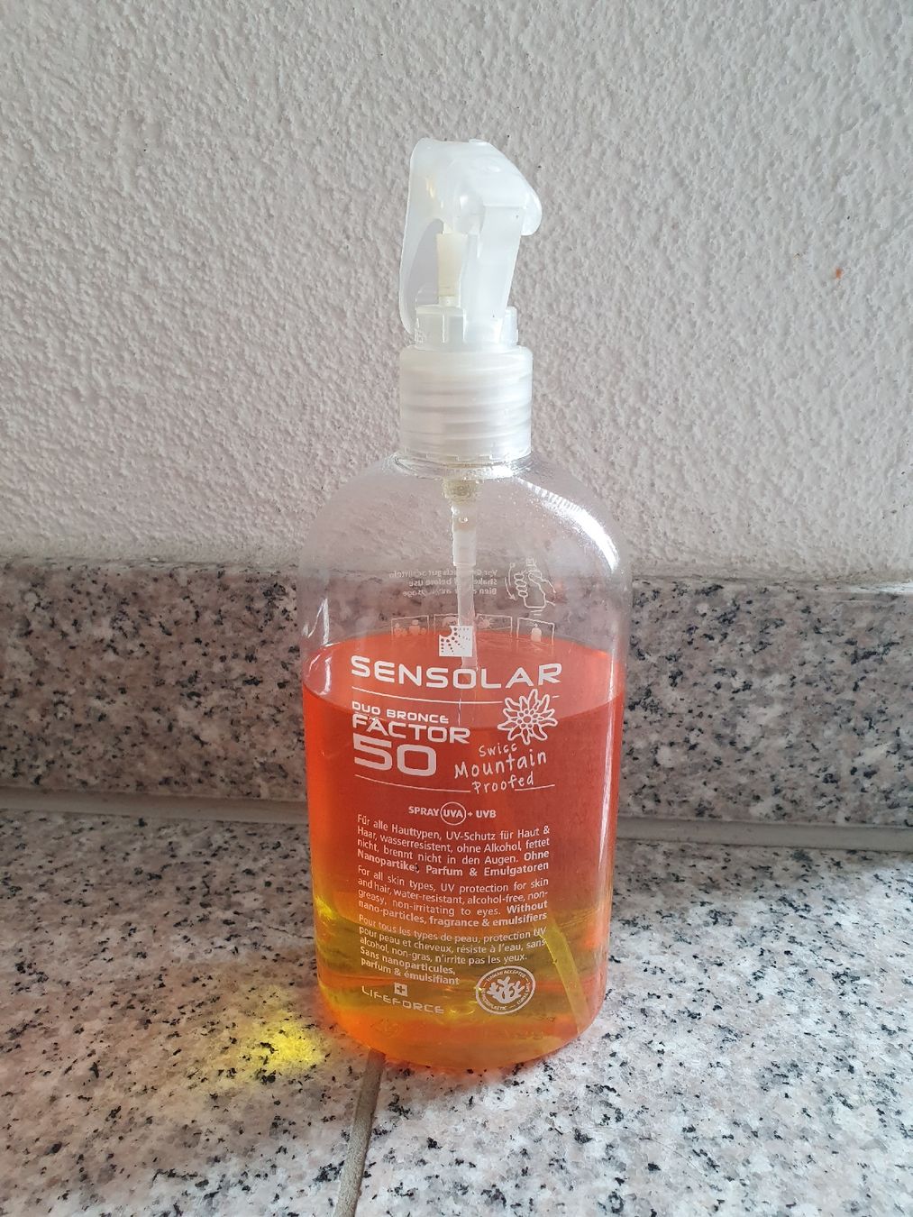 Sonnenschutz: SENSOLAR DUO BRONZE FACTOR 50 Spray 400ml – Gebraucht aus Moosseedorf von Sonnenschein..