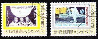 Tutti i francobolli: série 2 timbres - UAE - Ras al Khaima - 1970 - obl. – Usato da Blonay venduto da Leglaude_01