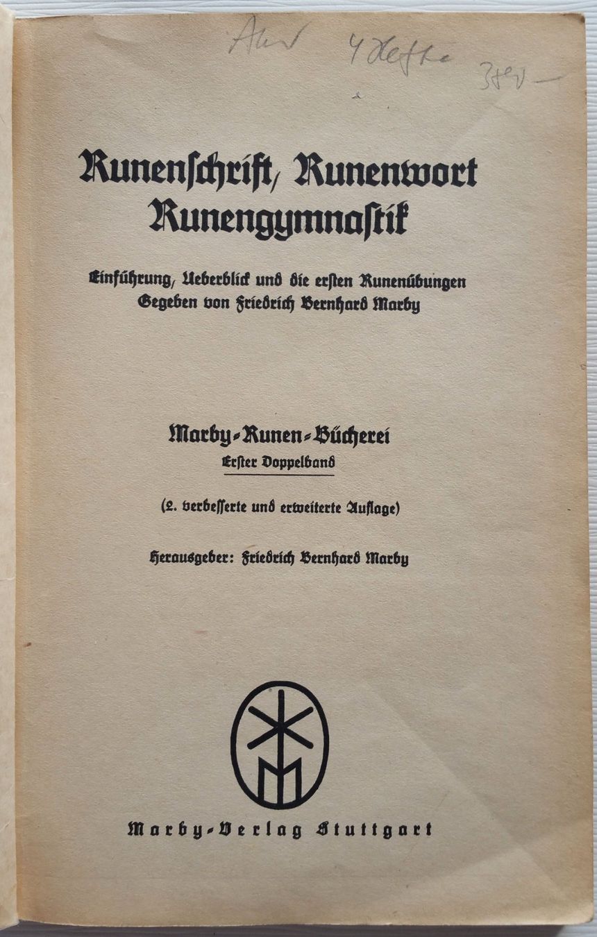 Libri: Marby-Runen-Bücherei, 4 Bände, 1932-1935 – Usato da Oberriet SG venduto da ganesh435 1