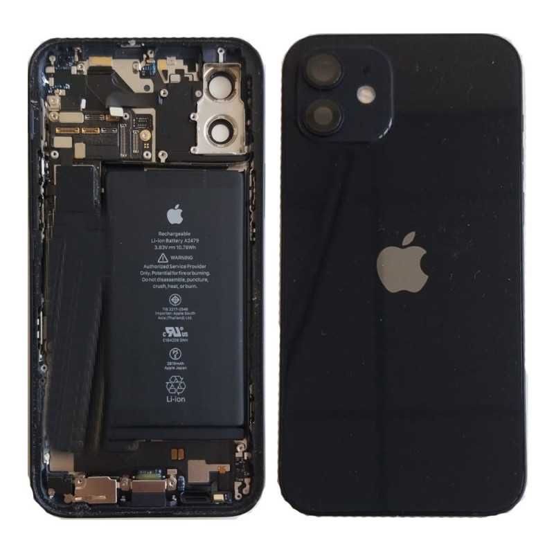 Apple Handys / Smartphones: Châssis Complet iPhone 12-Connecteur de Charge+Batterie Noir – Gebraucht aus Morges von DA-repa