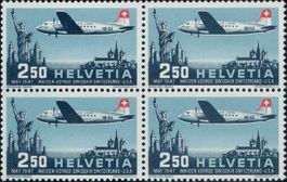 Flugpost 1947, F42.Ab.1 im Viererblock **, 400.-