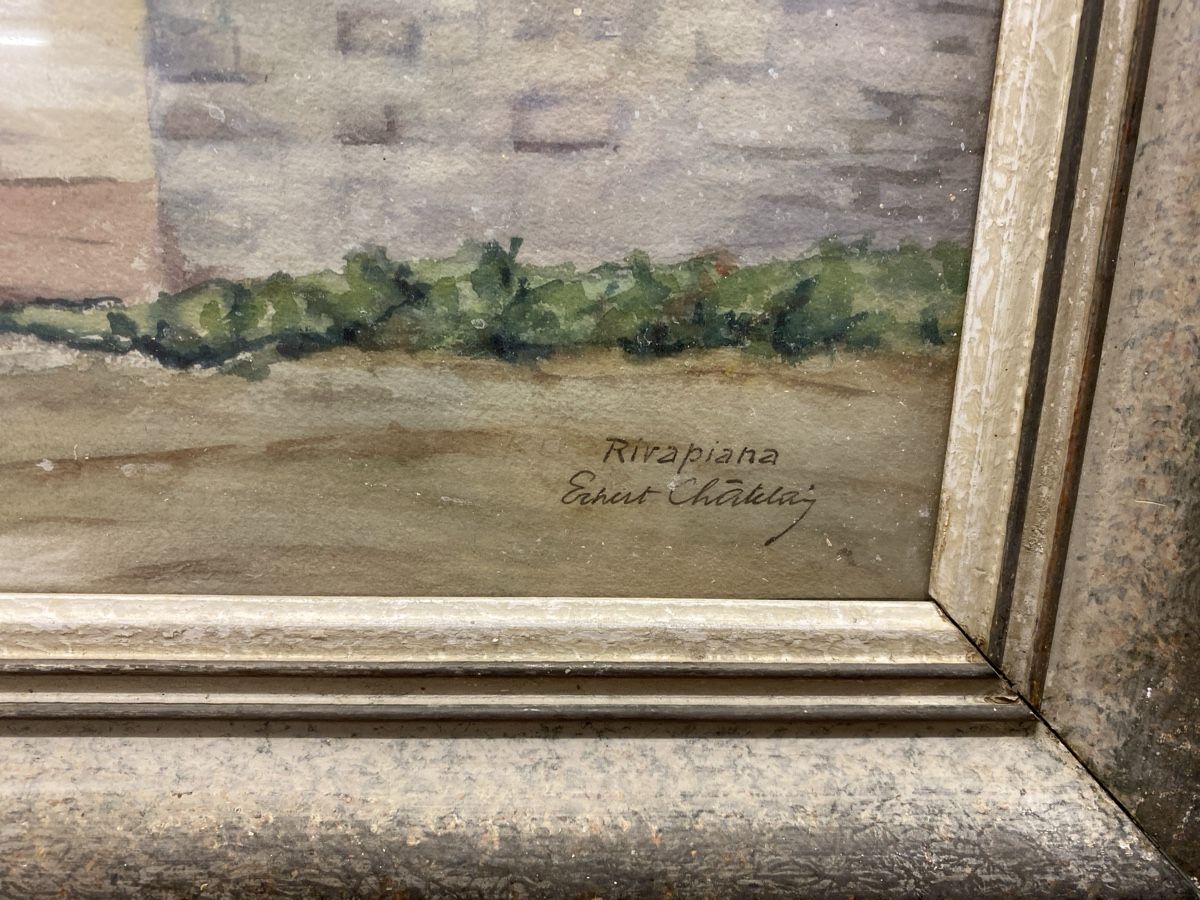 Dipinti: Aquarelle originale d'Ernest Châtelain, signée, cadre 52 – Usato da Le Locle venduto da rya_m6j7 1