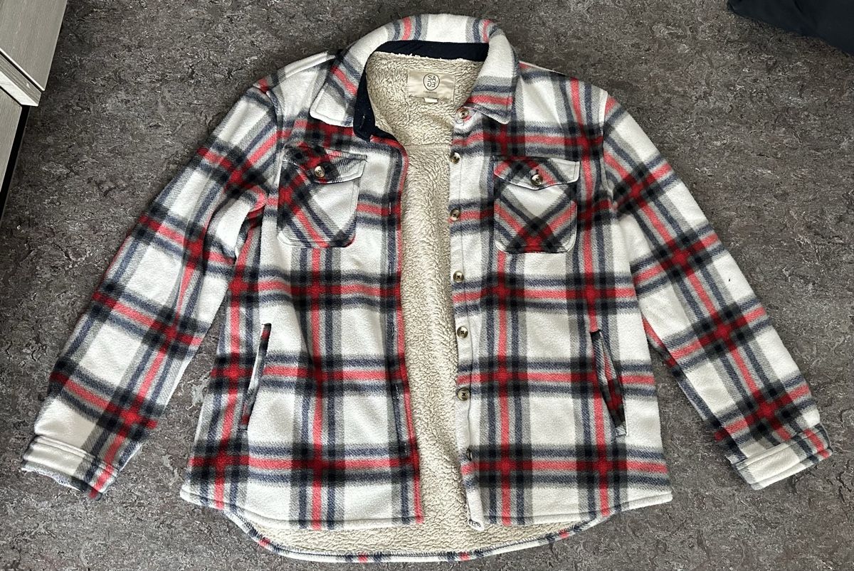 Giacche: Sage Collective Hemdjacke kariert mit Teddyfutter  – Usato da uerikon venduto da SITRRY4