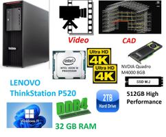 Lenovo P520 Thinkstation PC 32GB CAD 512GB 2TB M4000 Win11