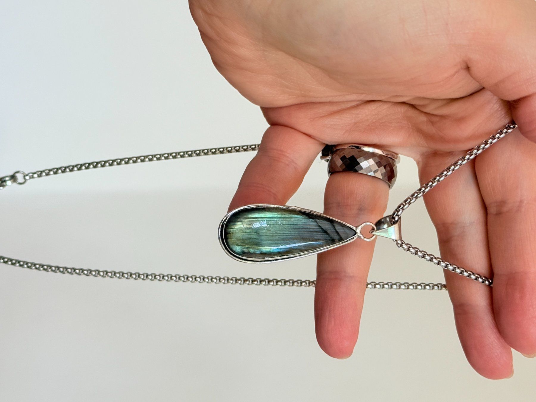 Catenine: Collier Labradorite - Été étincelant! – Nuovo e nell'imballaggio originale da Genève venduto da AWWA 7