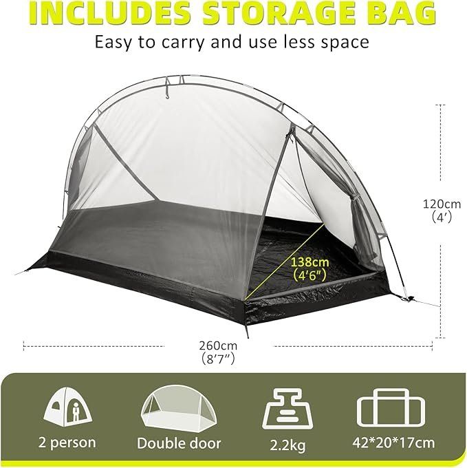 Thous Winds Pyramidenzelt – Ultraleichtes 2 Personen Zelt Für Camping & Trekking