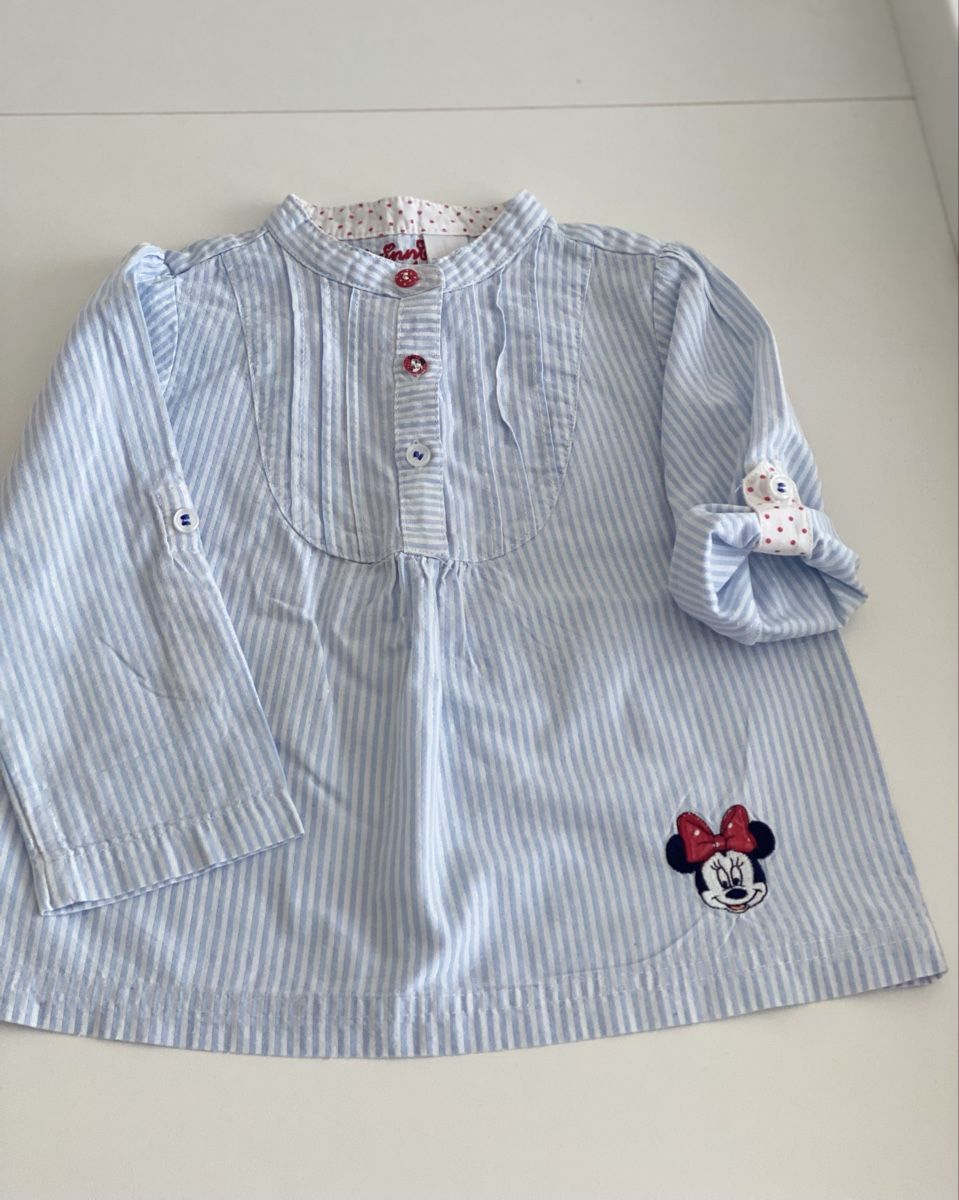 Camicette, T-shirt & Top: Hemd mit Minnie-Mouse-Aufdruck, Gr.92 – Usato da WEINFELDEN venduto da marygloss 1