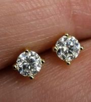 Boucles d'oreille argent avec diamants de moissanite 0,2 ct