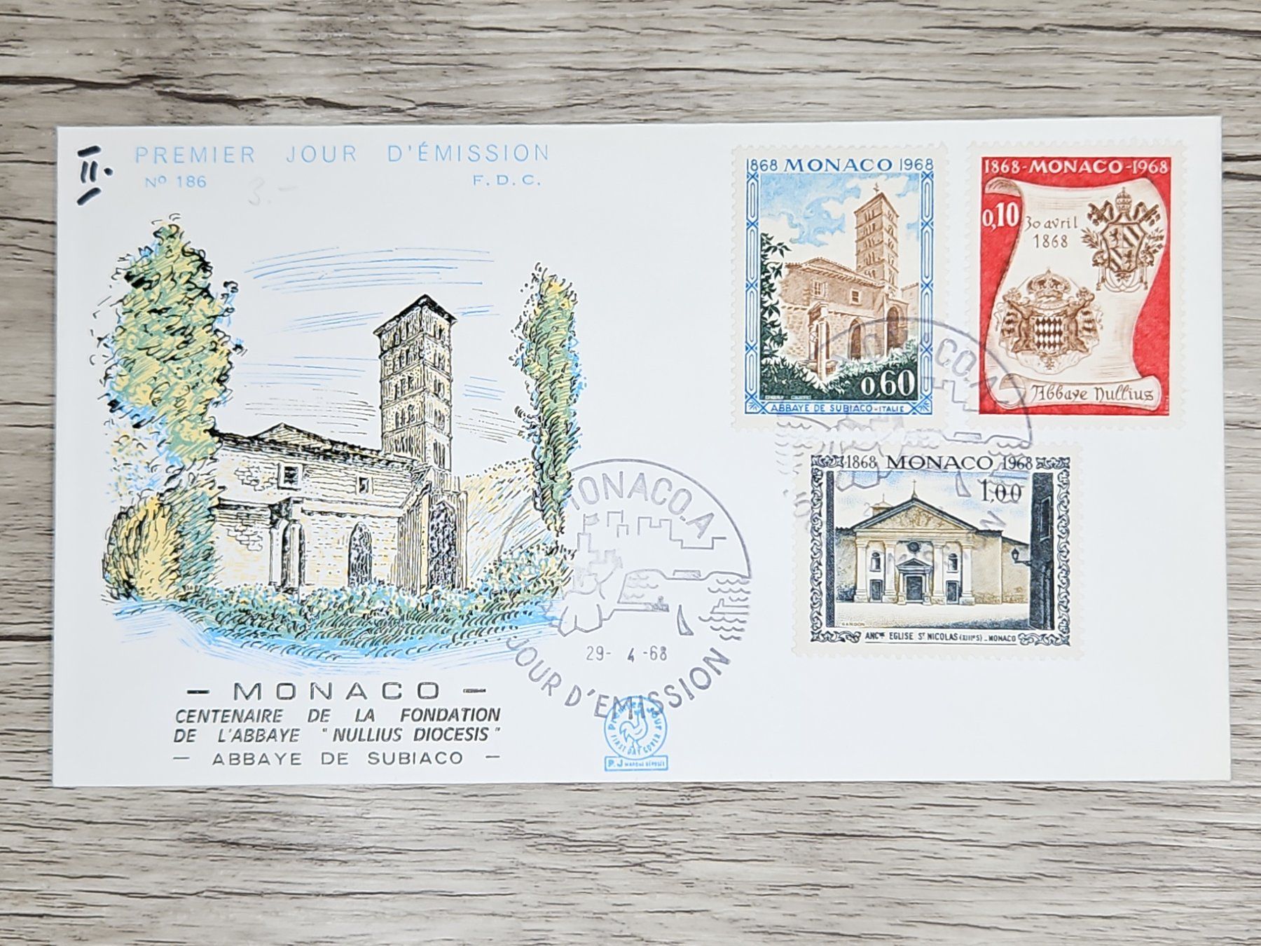 Tutti i francobolli: CL05 Enveloppe + Timbre Monaco 1968 – Usato da Cousset venduto da Patrick_Collections