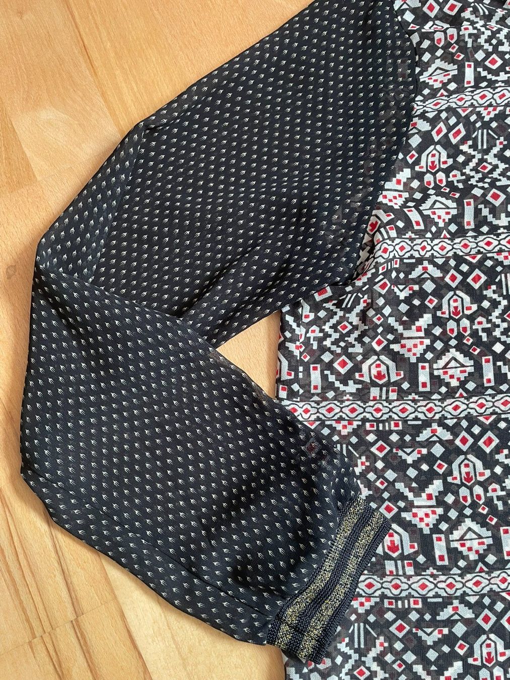 Maison Scotch Blusen: Scotch&Soda Bluse Gr. M, halbtransparent, ethno muster, – Gebraucht aus Hubersdorf von JanasHeartTreasures 2