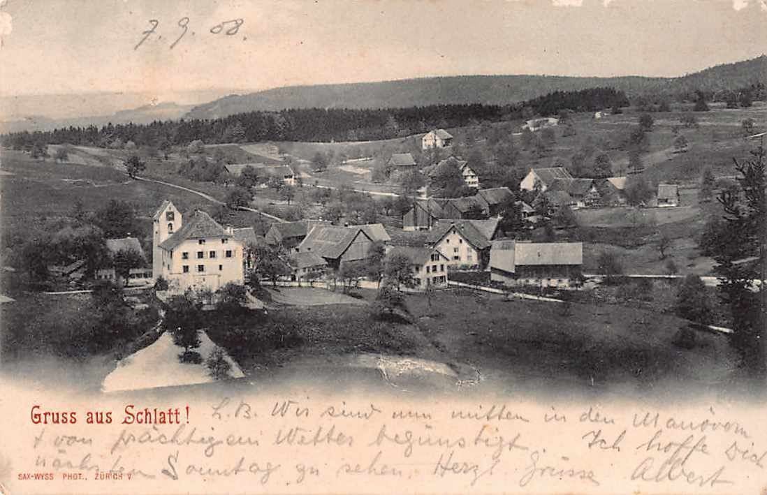 Cartoline postali: GRUSS aus SCHLATT ZH – Usato da Winterthur venduto da SchatzchischtliWinti