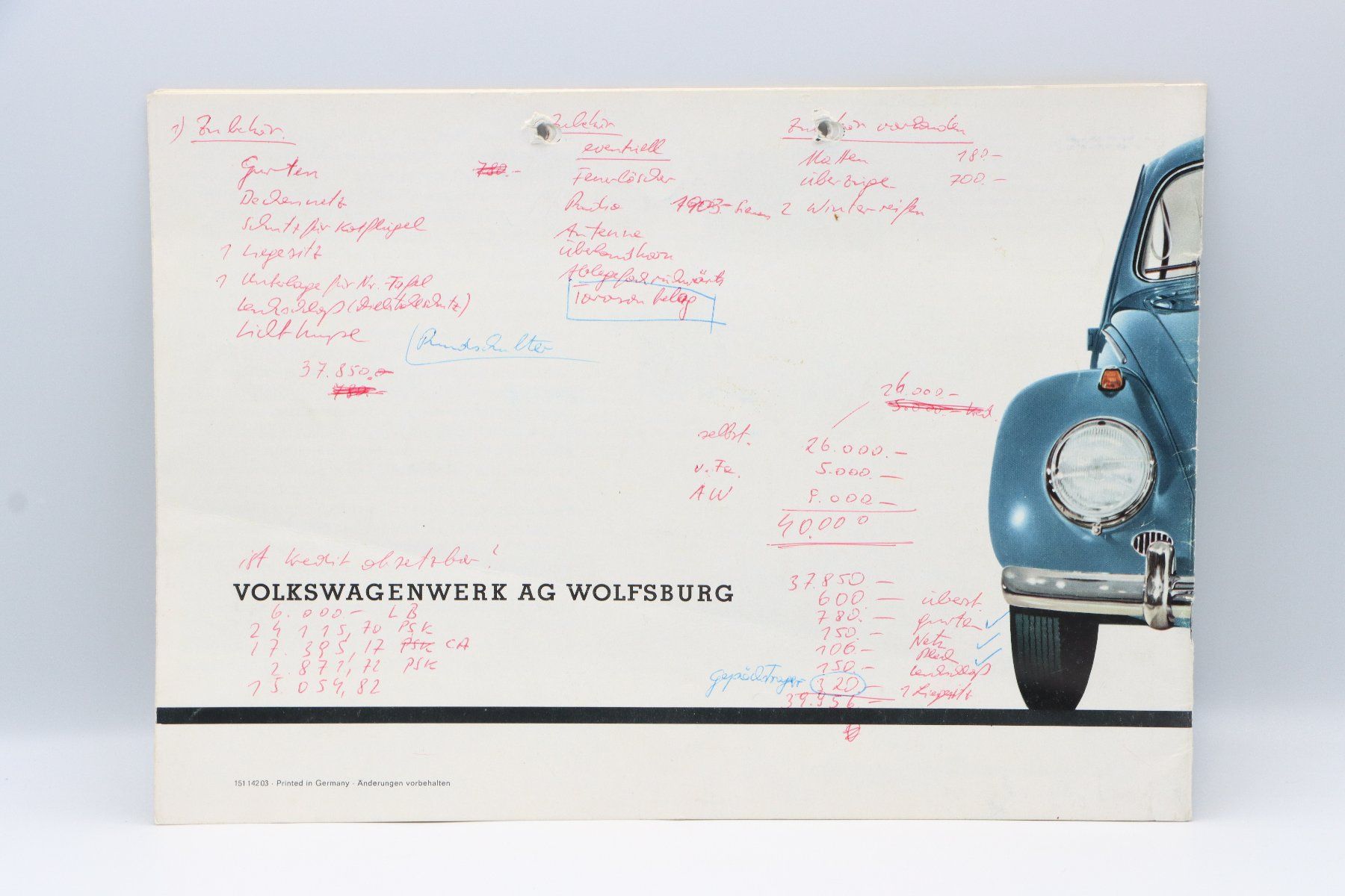 VW Dokumente: VW Käfer 1961 Prospekt – Gebraucht aus Bühl b.Aarberg von Collectorpassions 1