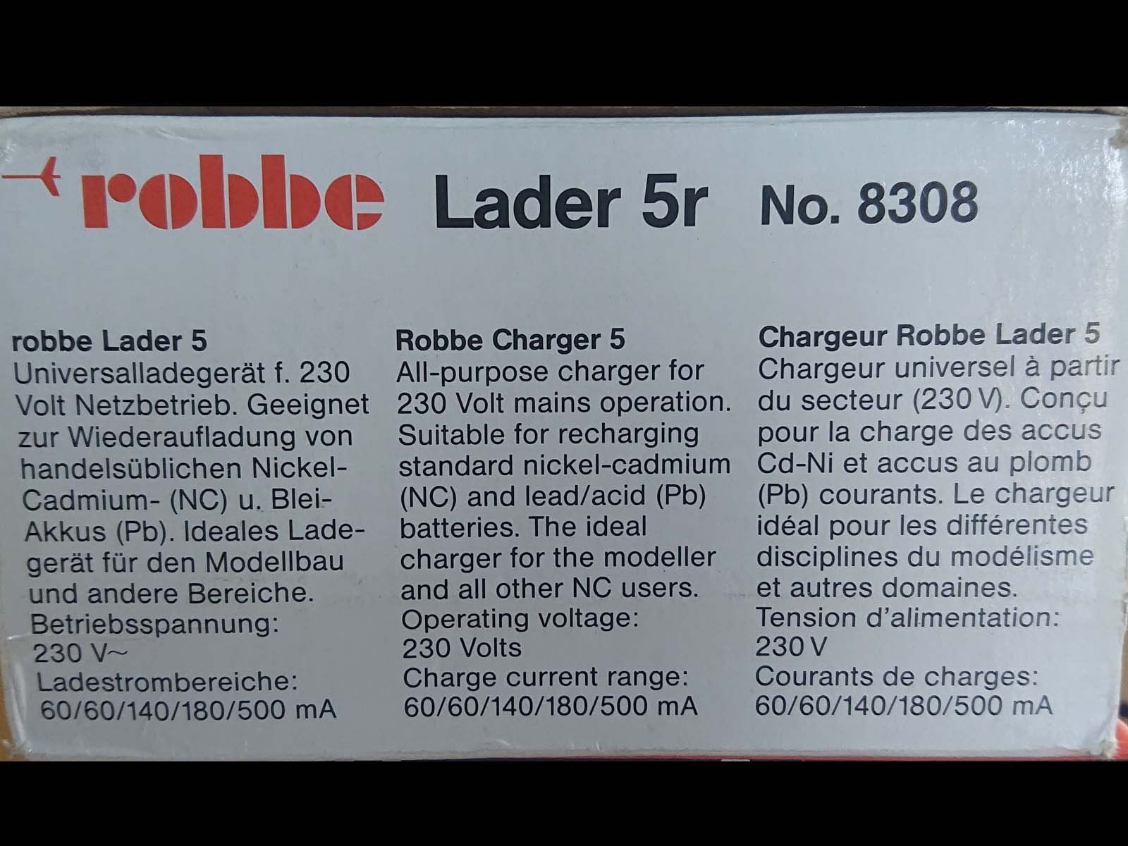 Robbe Accus, Chargeurs & Blocs d'alimentation: Robbe Lader 5r – D'occasion à Zürich par Kneb 1