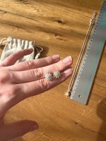 Modeschmuckset silberfarben mit Zirkoniasteinen