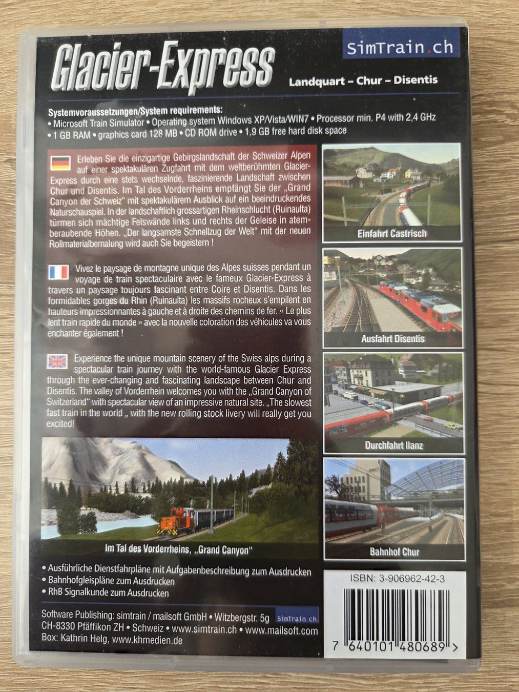 Jeux: Glacier Express 2 for Microsoft Train Sim Multilanguage PC – D'occasion à Carouge GE par Franllo 1
