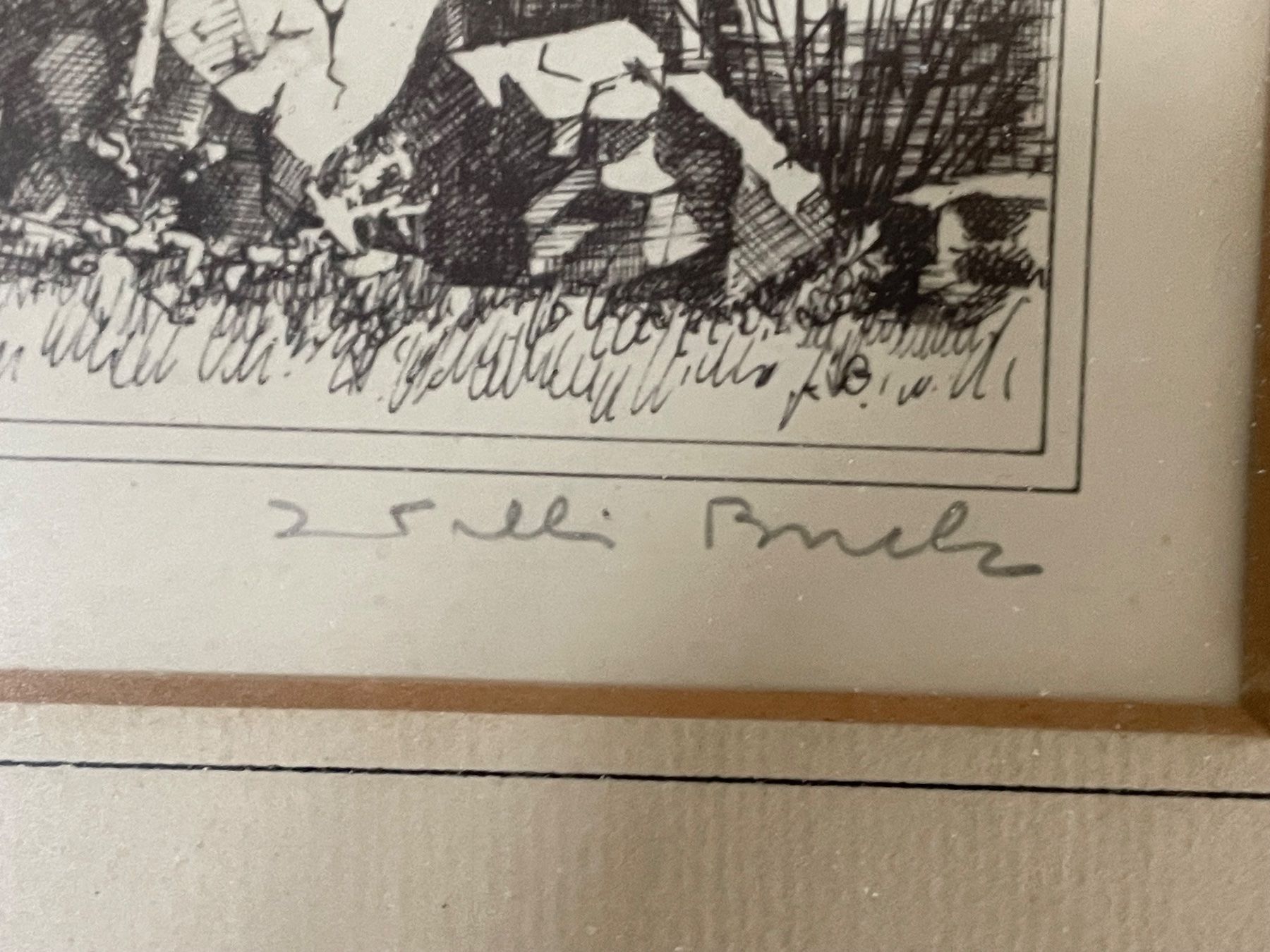 Gemälde: Gerahmte Originalzeichnung "Buck" 1980 – Gebraucht aus Volketswil von rubin74 3