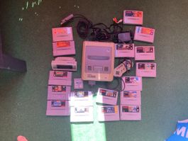 Console Super Nintendo SNES  18 jeux et accessoires bon état