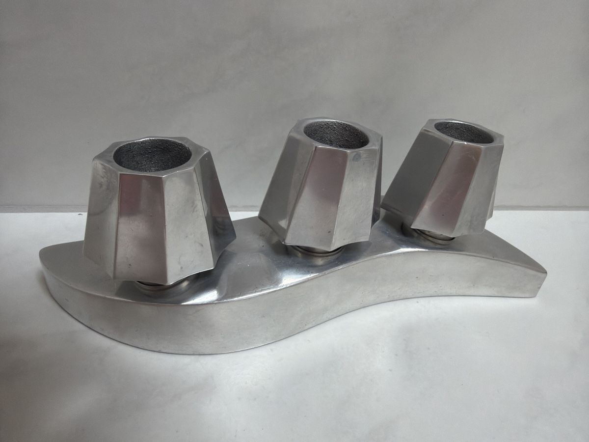 Portacandele: Kerzenständer, Aluminium Guss. – Usato da Biberist venduto da Momo33