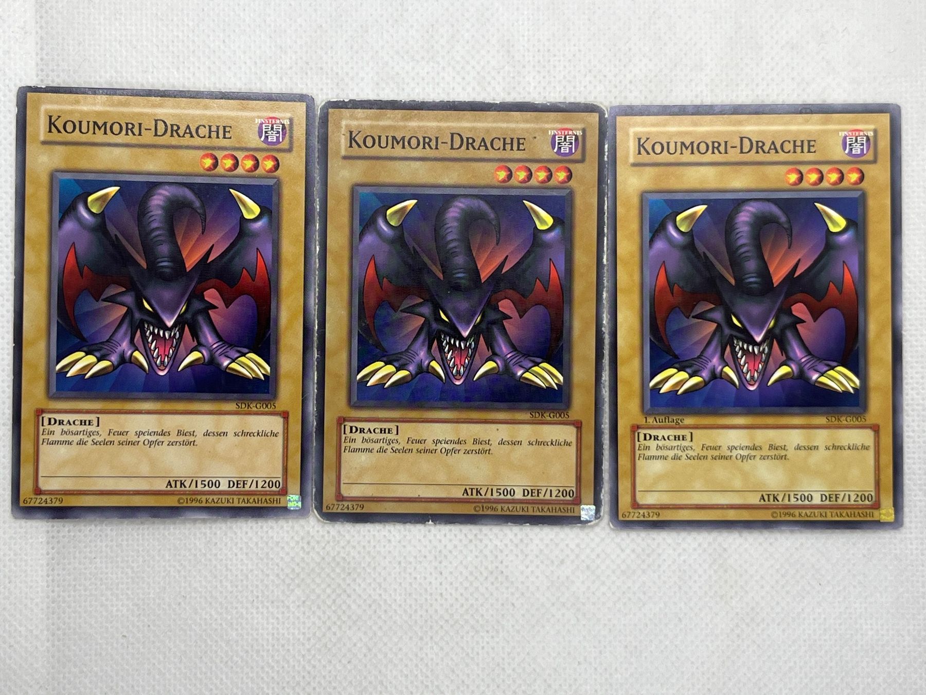 Yugioh Carte collezionabili: Yu-Gi-Oh! Koumori-Drache SDK-G005 - 3x – Usato da Hinterkappelen venduto da Kim1992