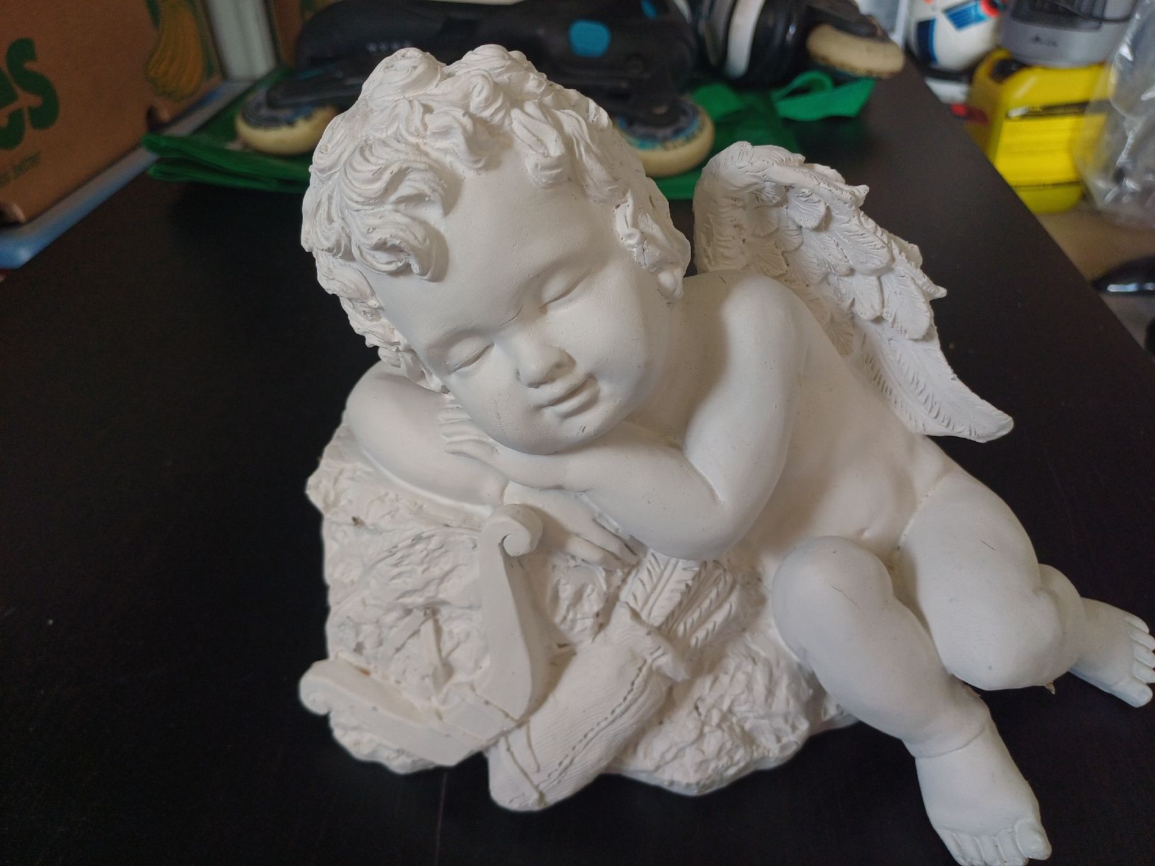 Statuette: Wunderschönes Engelkind, schlafend – Usato da Eschenbach LU venduto da chriesi67 1