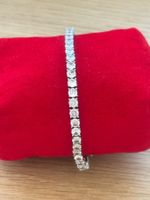 Luxus 20,5 cm Elegante Luxus Zirkonia Armband Weiss