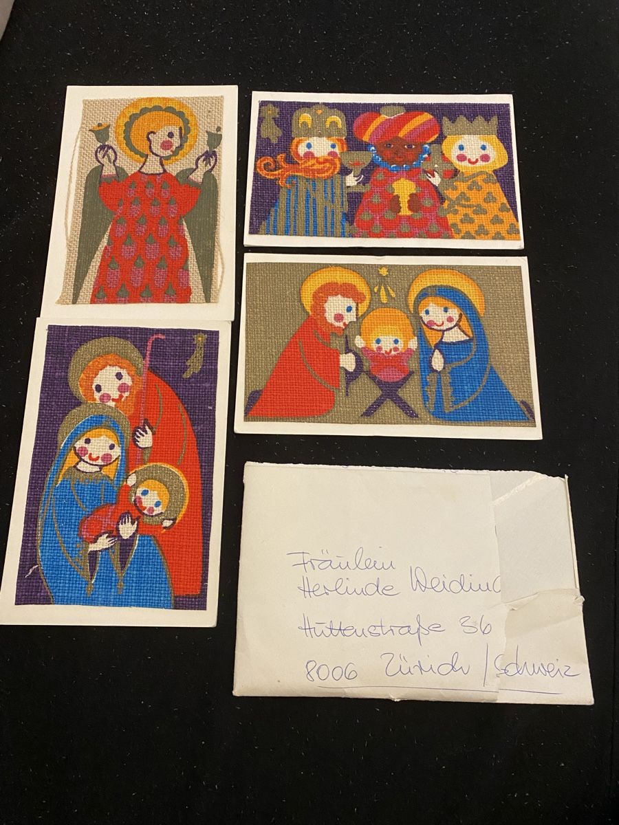 Cartoline: 4er Set Vintage Weihnachtskarten Dänemark 70er – Usato da Buchrain venduto da Sisi83