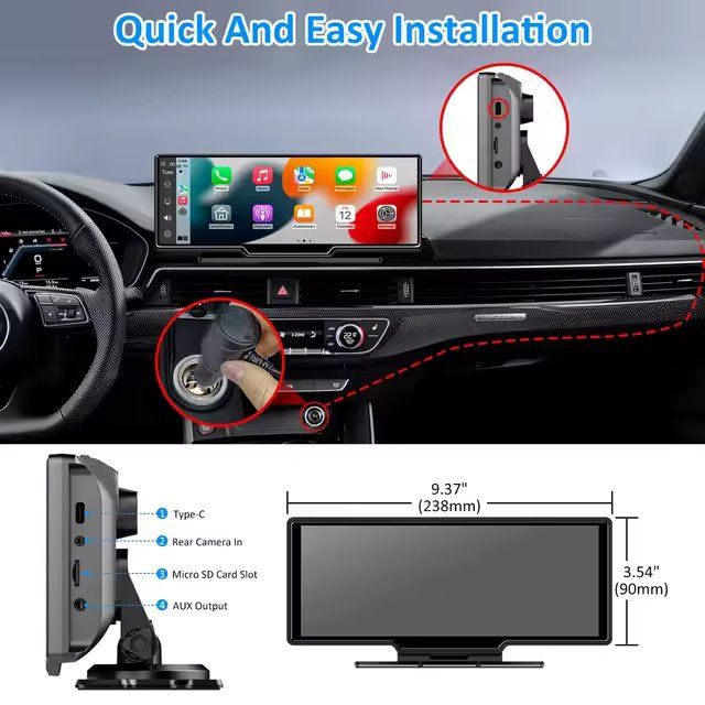 Unità & Adattatore: Otto Screen-Car Multimedia System mit Dashcam/Rückfahrkamera – Nuovo e nell'imballaggio originale da Berikon venduto da Weidi1 6