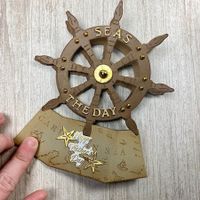 Neues Stanzschablonen-Set nautic, Schiff-Steuer