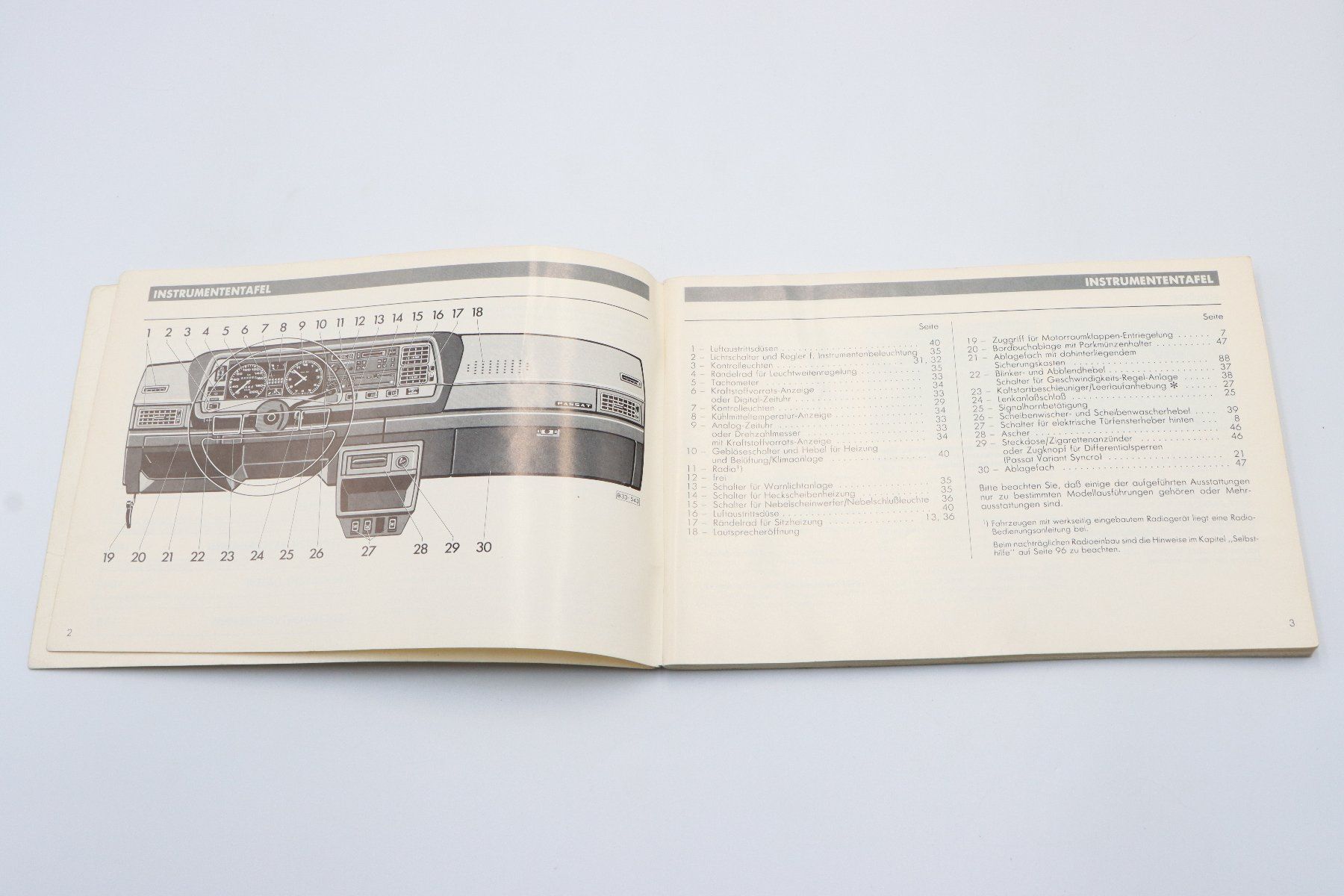 VW Documenti: VW Passat 1986 Betriebsanleitung – Usato da Bühl b.Aarberg venduto da Collectorpassions 3