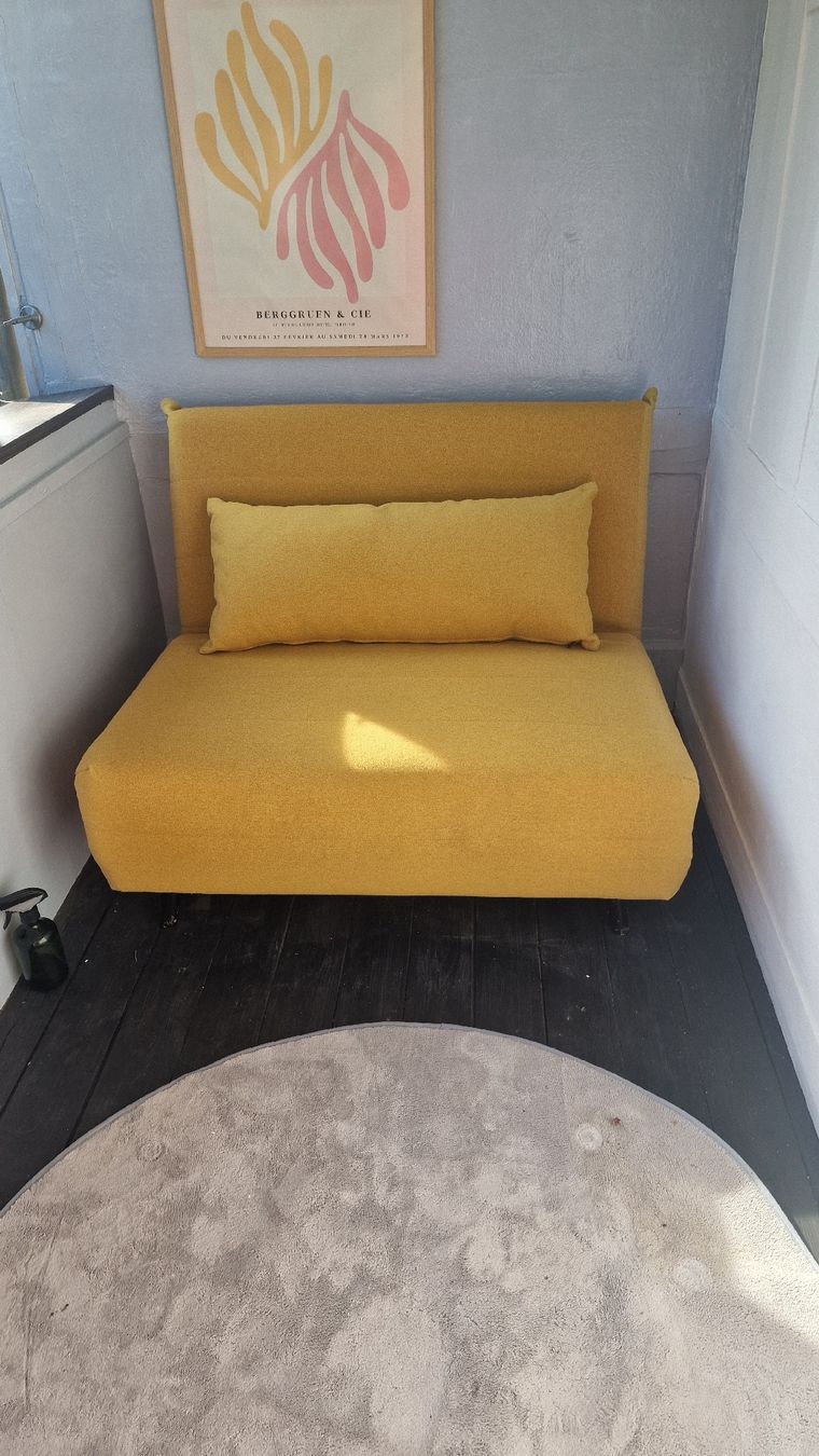 Sofas: 1.5er Sofa / Daybed senfgelb Stoff – Neu (gemäss Beschreibung) aus goldach von seegoldi13