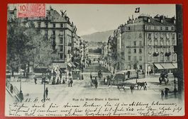 Genéve 1900 - Rue du Mont-Blanc, UPU-FRANKATUR