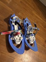 Schneeschuhe Kinder blau weiss mit Bindung gebraucht