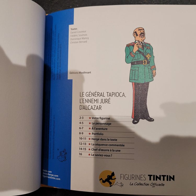 Figurine Tintin – Le Général Tapioca – Édition Officielle – Résine – N°108