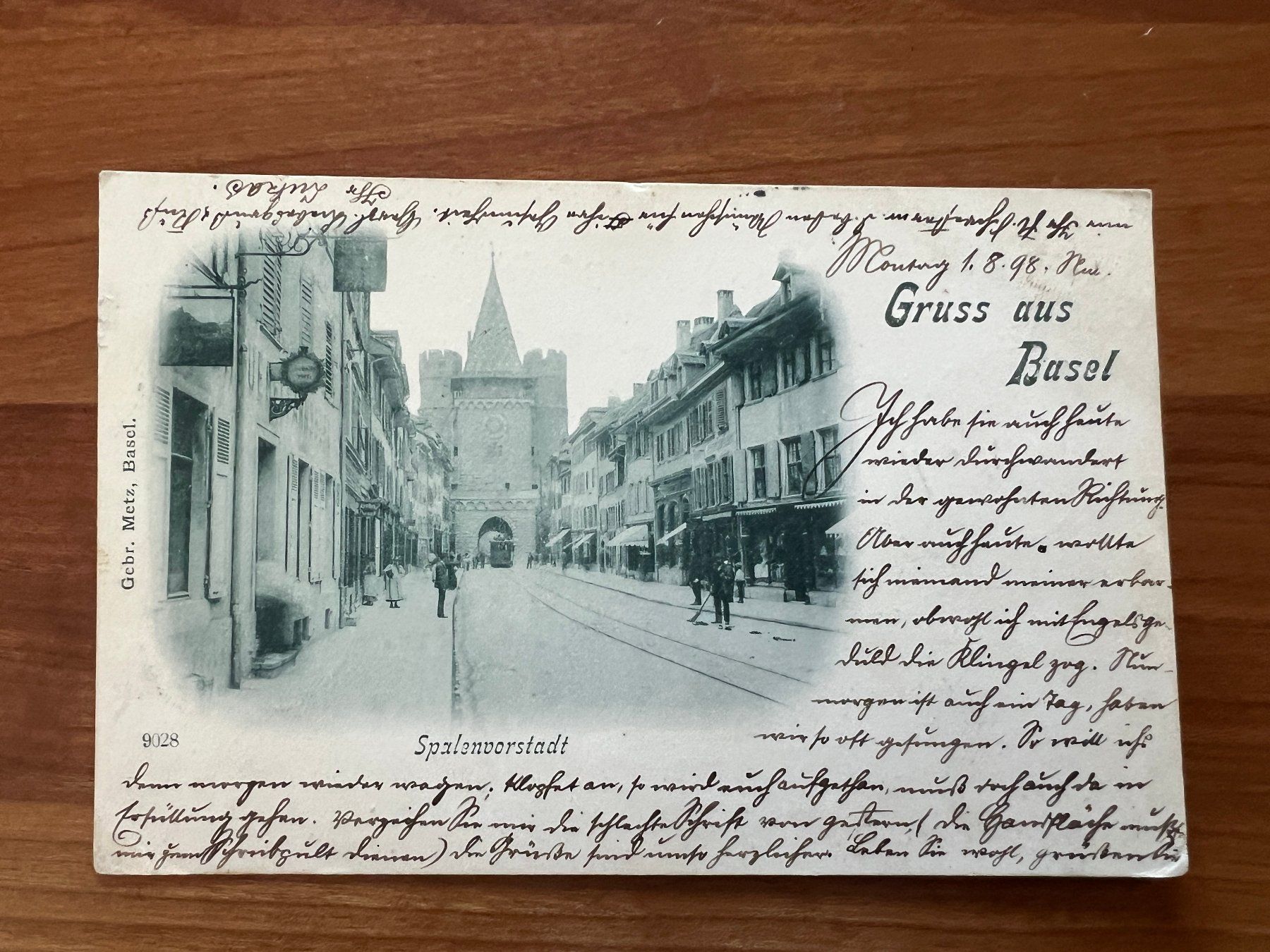 Ansichtskarten: AK  1898 Gruss aus Basel    (G2007) – Gebraucht aus Hinwil von Sidi4