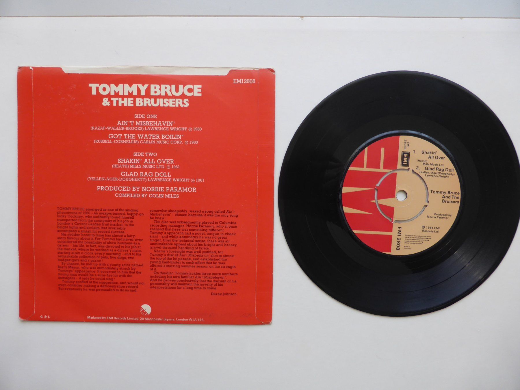 Dischi in vinile: VINYL SINGLE  EP  TOMMY BRUCE & THE BRUISERS – Usato da Küssnacht am Rigi venduto da Mondkinder 1