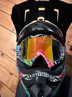 Motocross Helm Kinder L mit Brille