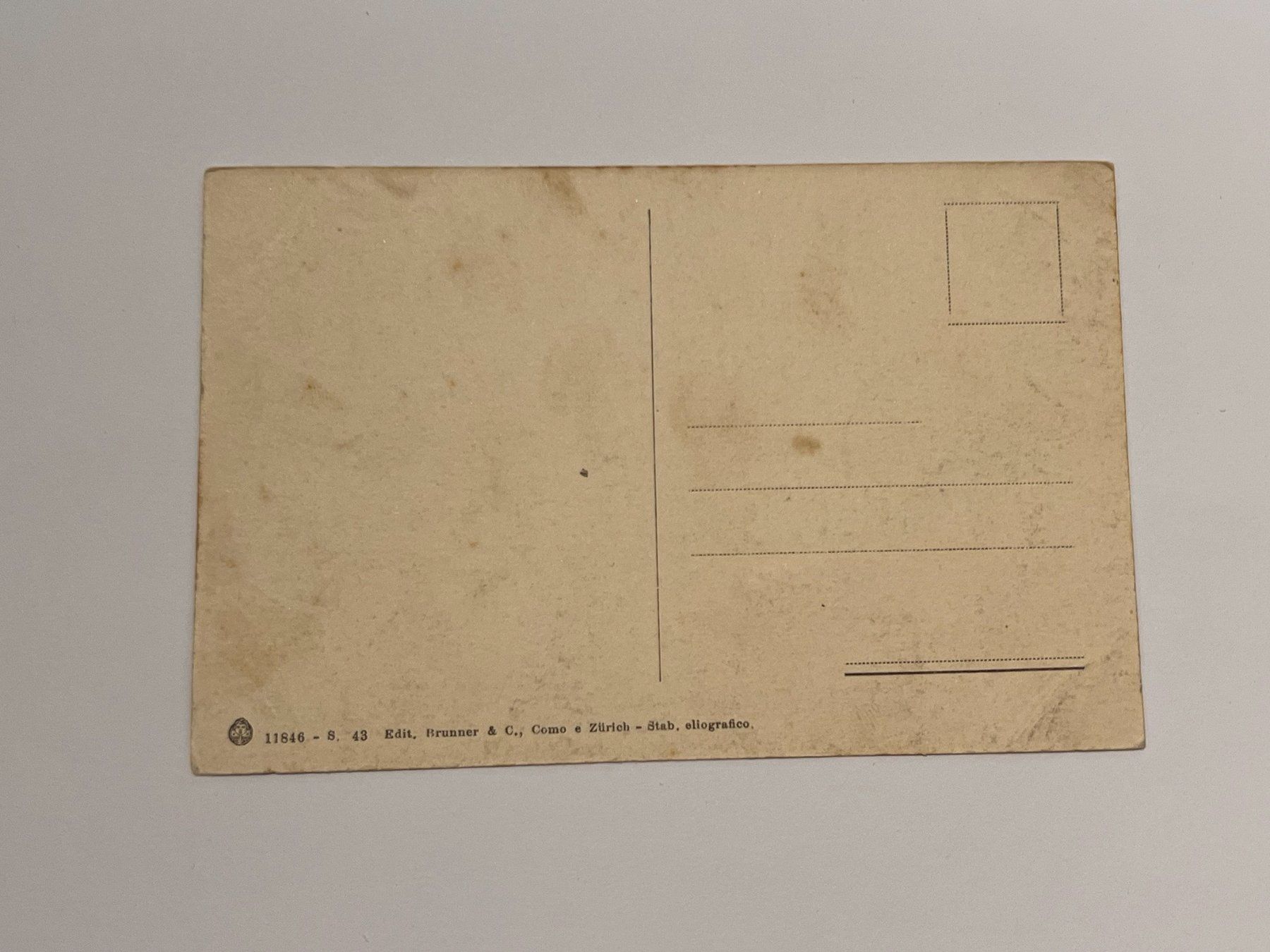 Cartoline postali: Vintage Postkarte Neu Schiffe - Brunner & C, Como e Zurich – Usato da Riva san vitale venduto da abd_p86k 1