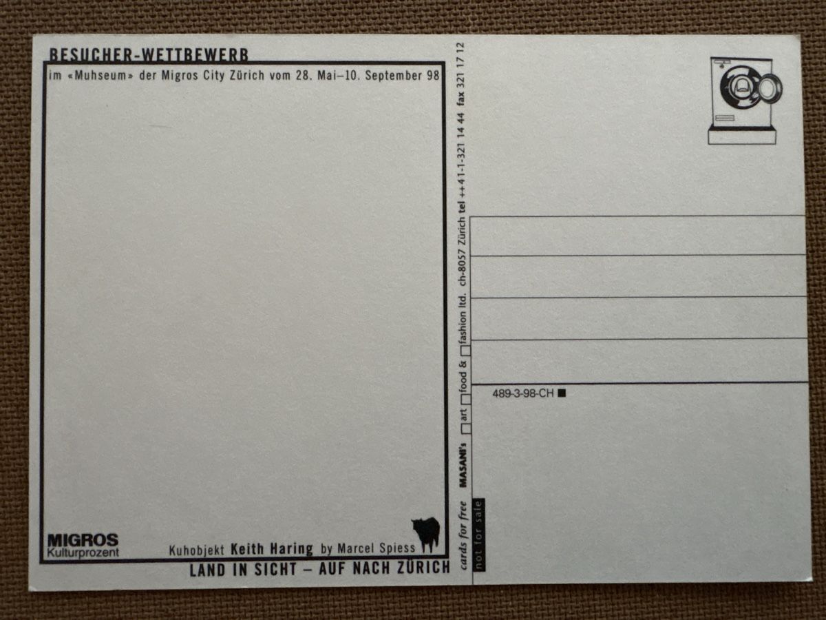 Cartoline postali: AK von Kuh Kunst Projekt / Keith Haring – Nuovo (secondo la descrizione) da Rümlang venduto da resale35 1