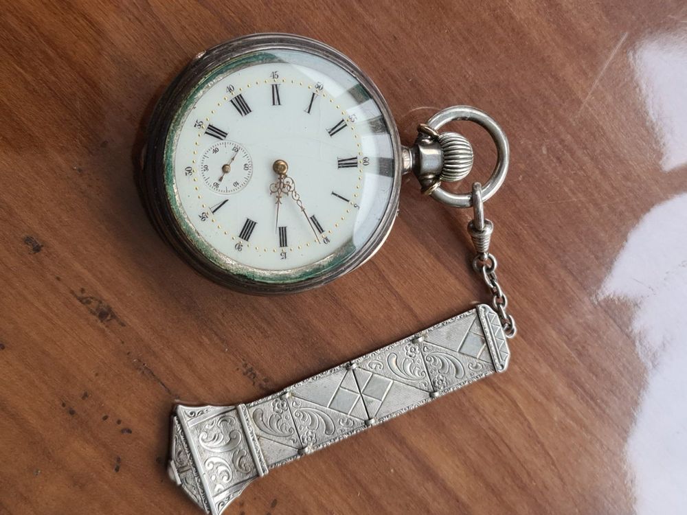 Mouvement De Montre De Poche Suisse J. Breguet – Occasion, Complet Avec Clé De Remontage