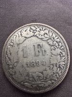 1 Fr. 1894 Helvetia Münze guter Zustand