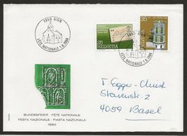 1984  Brief Bundesfeier, 1. August,  SION